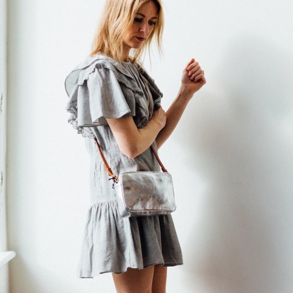 Joie Gray Ruffle Dress